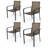 35" Square Outdoor Dining Set with Stackable Chairs-585535091