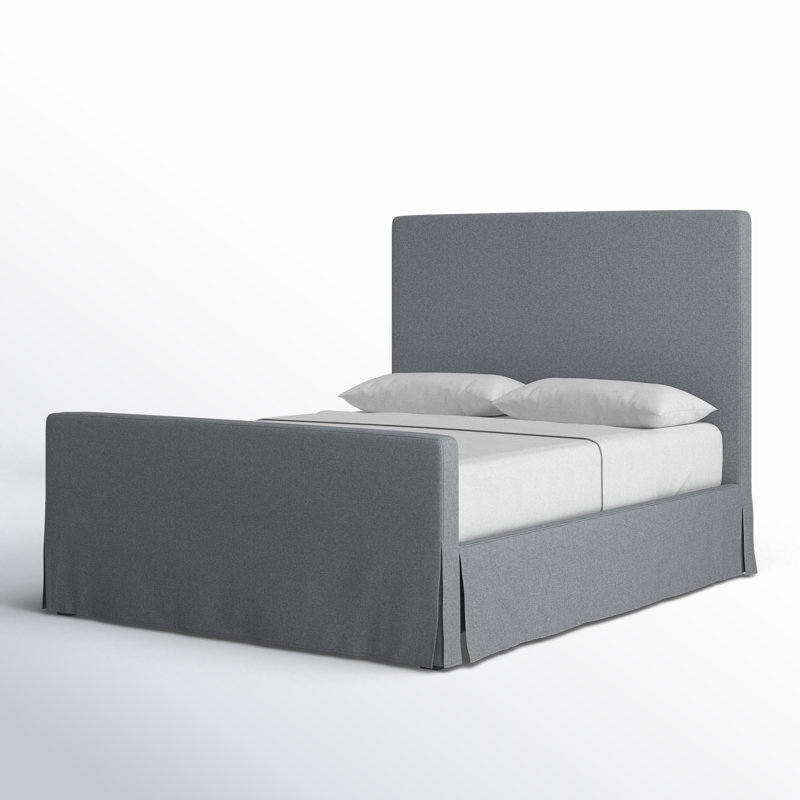 Calia Upholstered Platform Bed, Queen, Gray