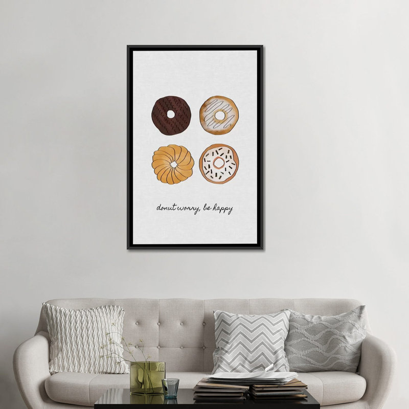 «Donut Wayez» par Orara Studio, impression sur toile tendue, H 48 po x l 32 po x P 1,5 po, Toile avec cadre noir