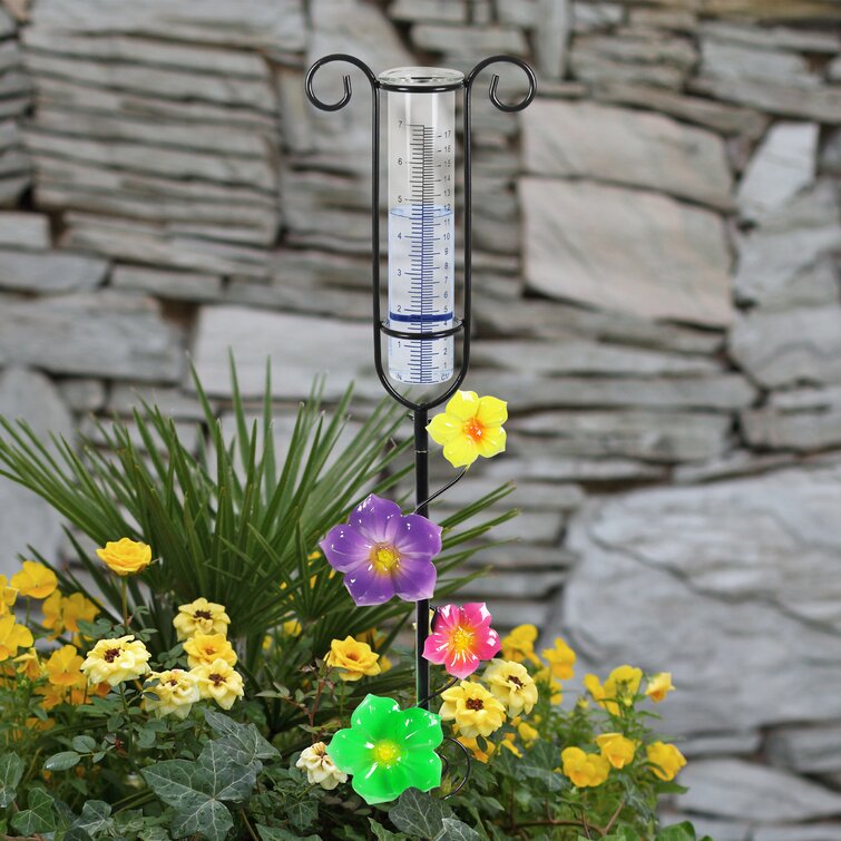 https://assets.wfcdn.com/im/58988121/resize-h755-w755%5Ecompr-r85/1717/171794852/Exhart+Glass+and+Metal+Rain+Gauge+Garden+Stake+with+Multicolored+Hand+Painted+Flowers%2C+42+Inches.jpg