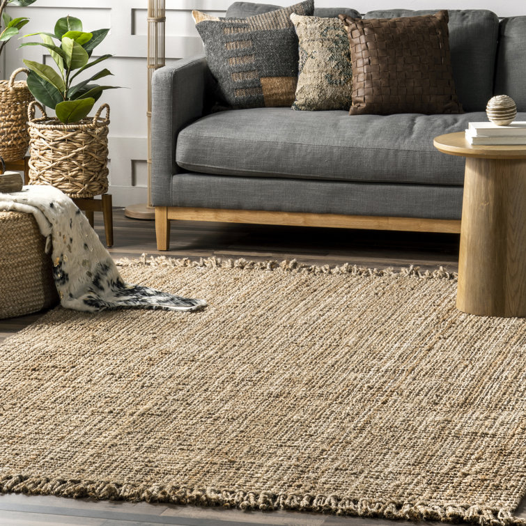 Isalena Handmade Flatweave Farmhouse Jute Area Rug in Natural