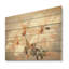 Peinture sur bois d'hibiscus beige - Hibiscus sur bois de pin naturel-101402904