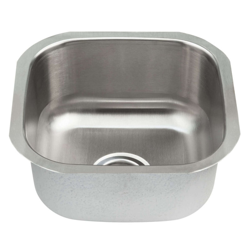 Évier de cuisine en acier inoxydable calibre 18 à bord arrondi Fine Fixtures
