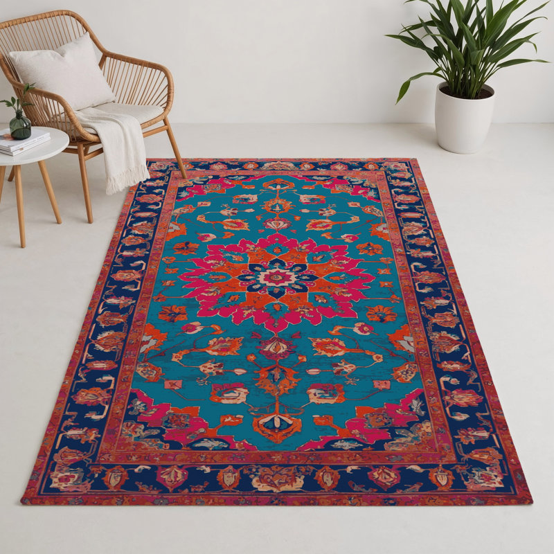 Tapis rouge intérieur et extérieur Tabriz, Rectangulaire 3 pi x 5 pi