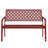 Eveliina Steel Carved-back Floral Bench-1318159062