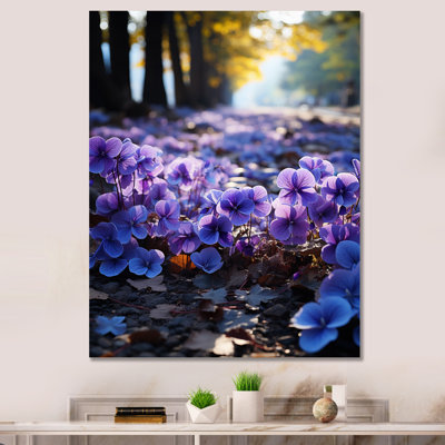 «Violets Whispering Forest I», reproduction sur toile