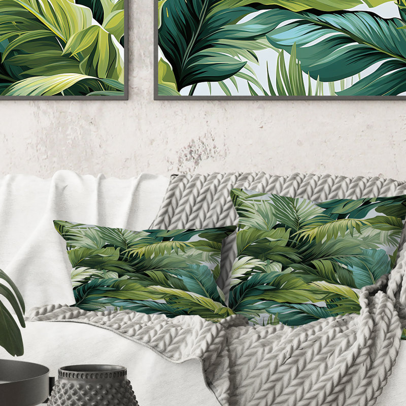 Palm Mirage Tropical Motif - Coussin décoratif