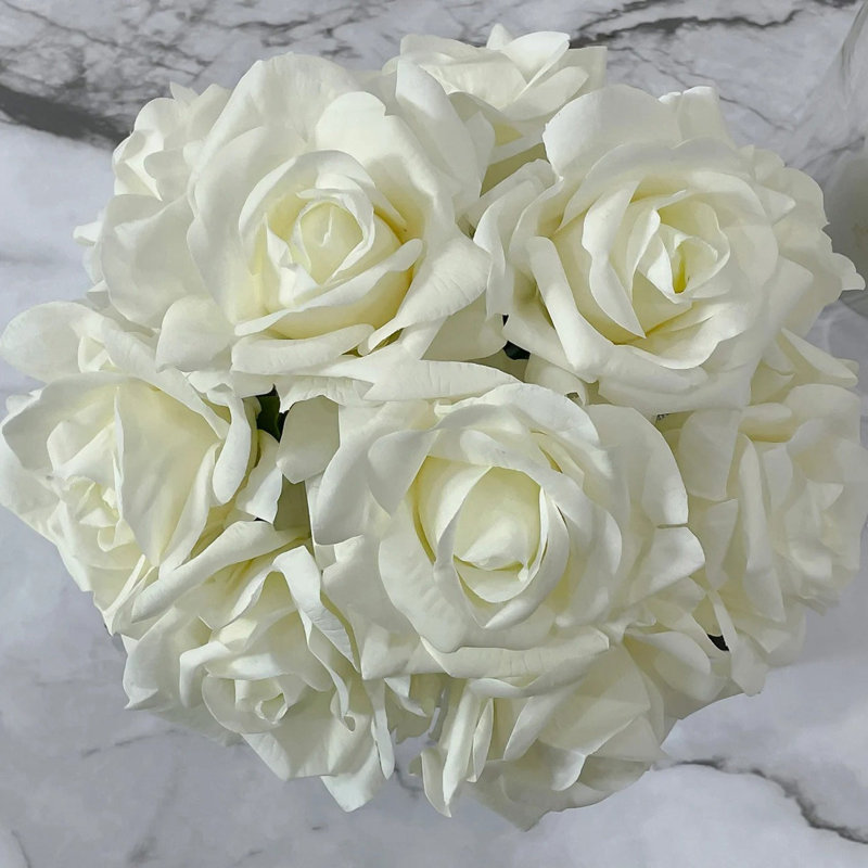 Silk Rose Arrangement in Vase