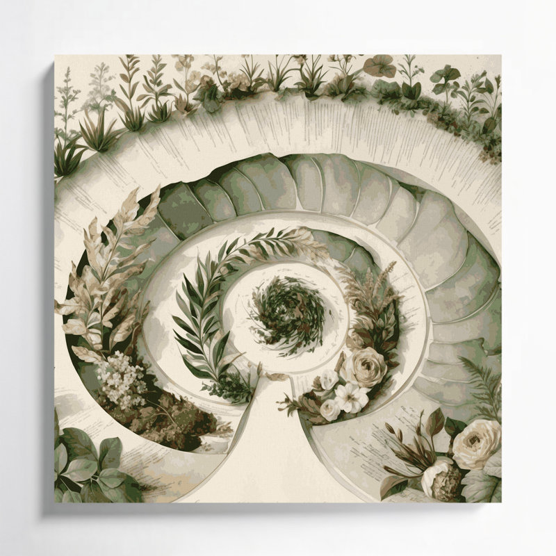 Art mural sur toile Botanical Victorian, H 8 po x l 8 po
