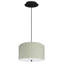 Abat-jour tambour en lin blanc avec diffuseur l 16 po avec cordon noir-155984679-156005482-140943304