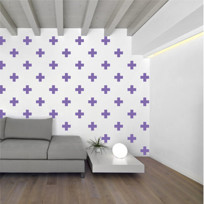 Décalcomanie murale à motifs croisés suisses