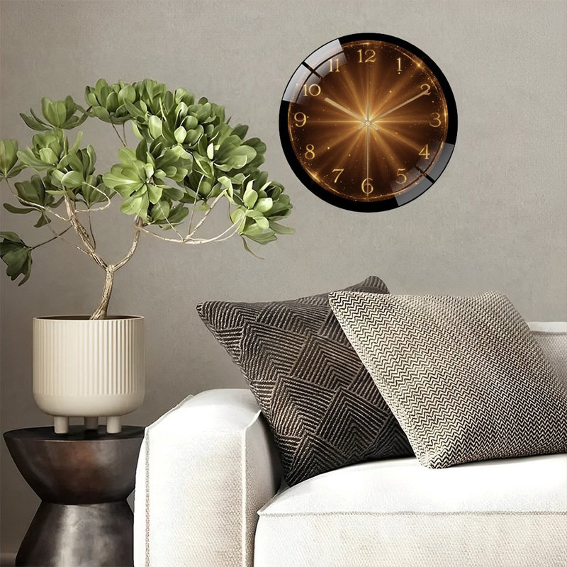 Horloge murale horloge murale en verre 12 po