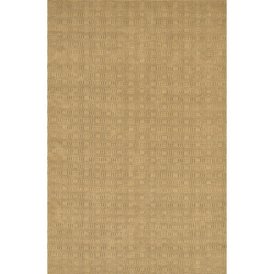 Tapis d'intérieur tissé à la main Lee-Abele, motif géométrique marron/beige, en jute/sisal