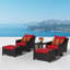 5 PC Deep Seating Club Chair Conversation Set-1794000272