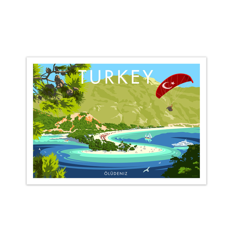 Olu Deniz by Stephen Millership - Print, No Frame, 42 cm H x 59.4 cm W x 1 cm D