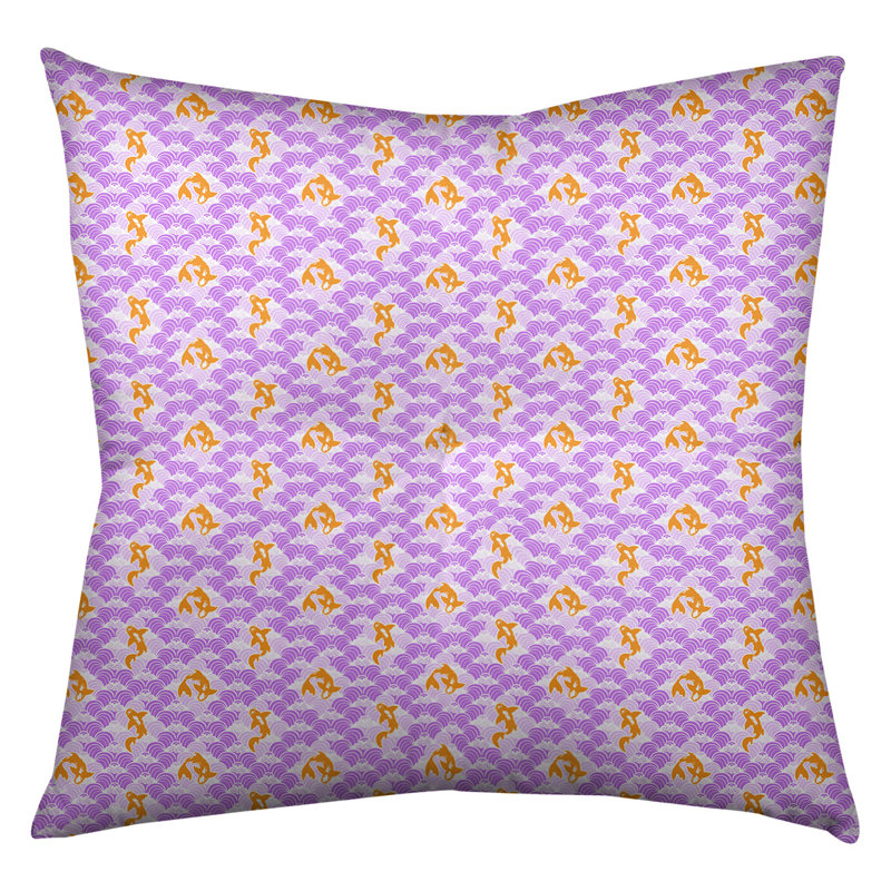 Coussin de sol Katelyn Elizabeth Koi, 26 x 26, Mauve