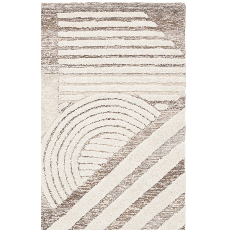 Ebony 818 Hand Tufted Wool & Cotton Abstract Rug, Rectangle 4' x 6'