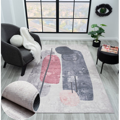 Canda Rectangle 160 cm x 230 cm Abstract Indoor / Outdoor Area Rug