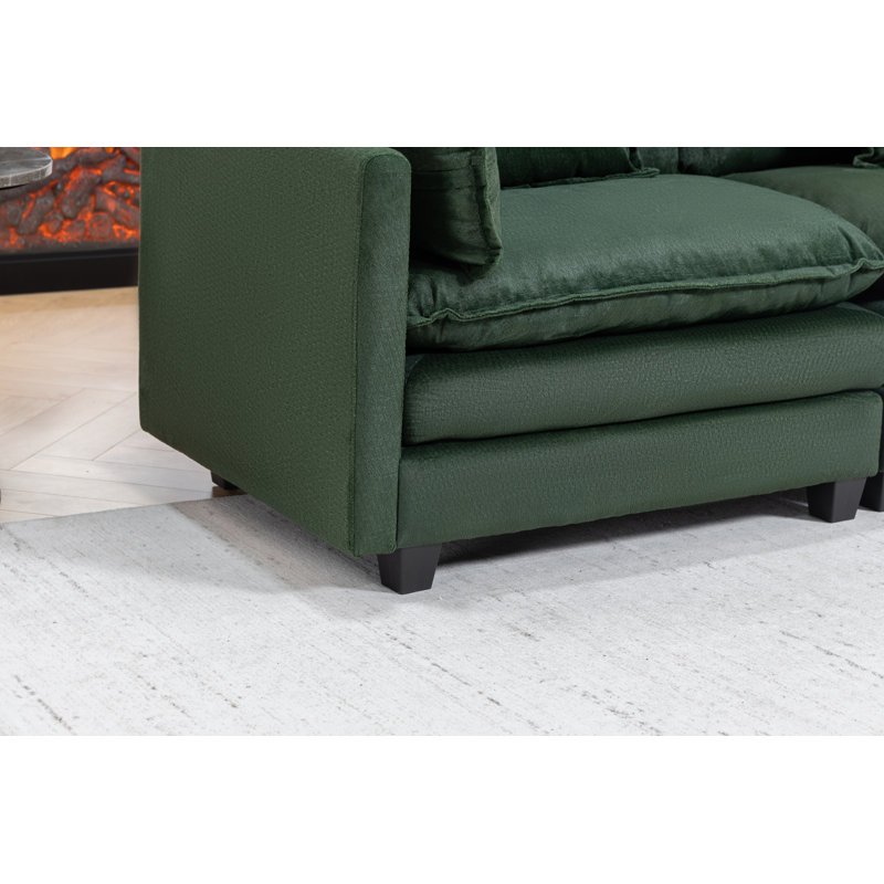 Canapé modulaire 2 places 77,95 po Modern, Vert antique