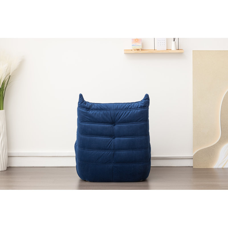 Simone Fabric Bean Bag Lounger, Blue Fabric