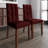 Brown Wooden Dining Chair With Velvet Cover-2040675550