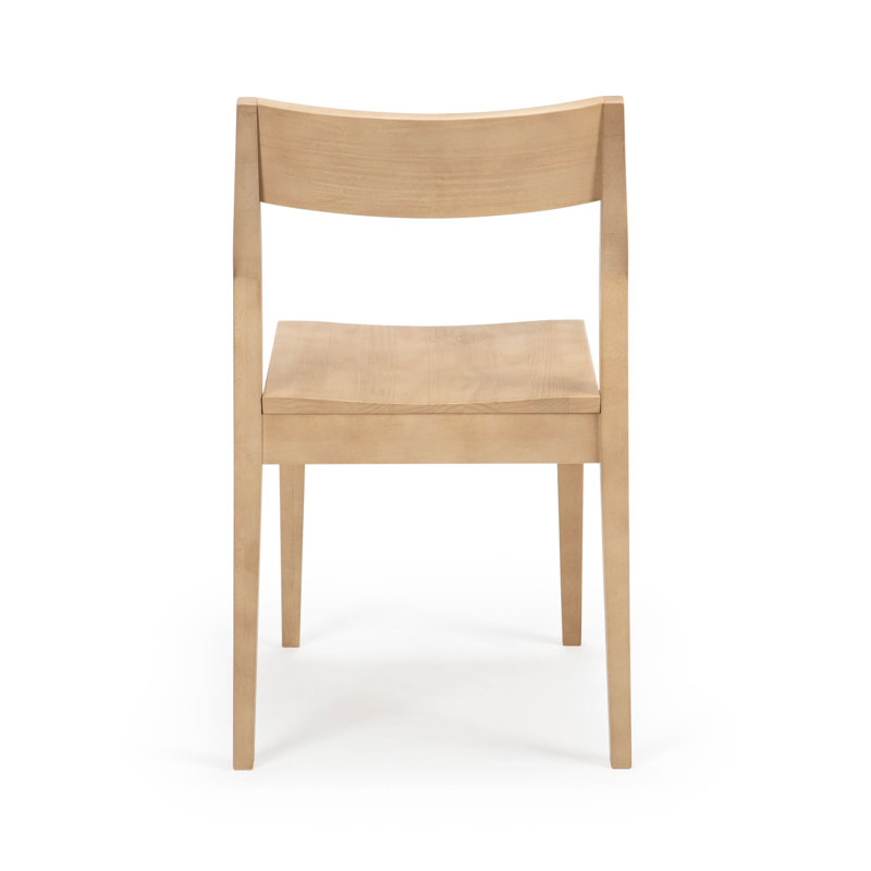 Linzy Solid Wood Modern Side Chair, Blonde