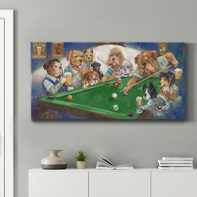 Pool Dogs - reproduction sur toile tendue
