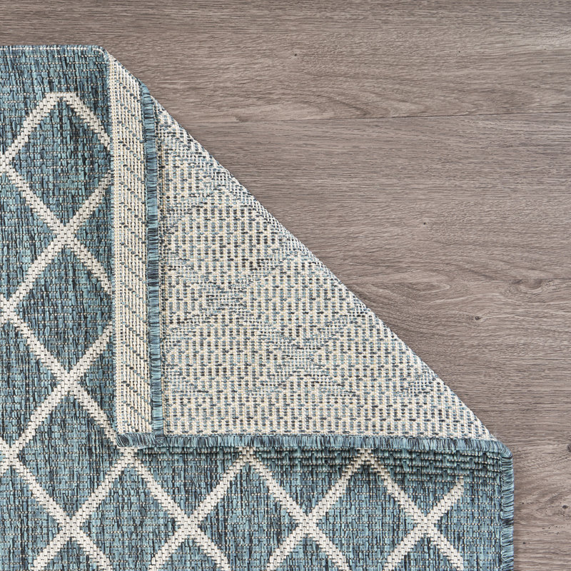 Tapis d'extérieur à tissage plat ultra-bas Salter, Rectangle 5 pi x 7 pi