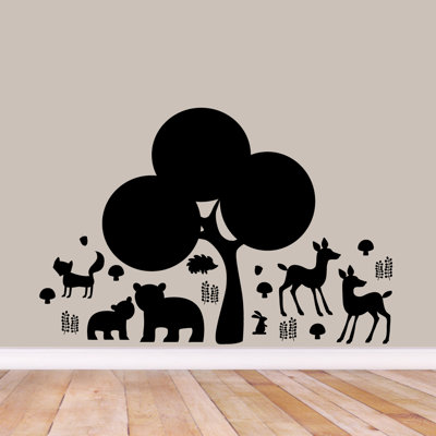 Décalcomanie murale forêt forestière