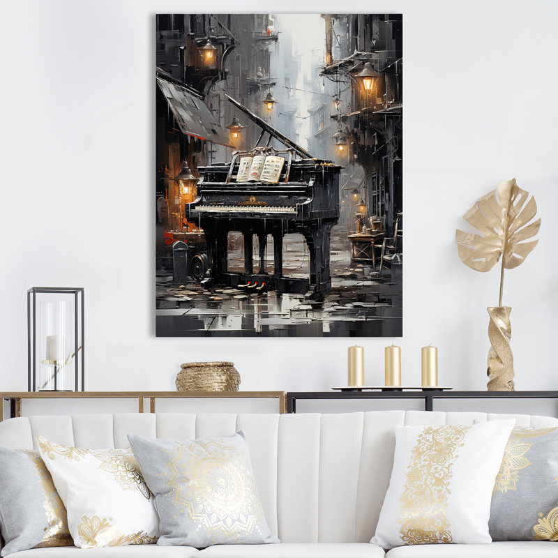 Piano Urban Upright I sur toile, Toile tendue, 32" H x 24" W
