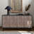 Sideboard Buffet Cabinet Kitchen Storage Cabinet Credenza Accent Console Table With Solid Wood Legs And 4 Convex Pattern Diamond Doors-156311443