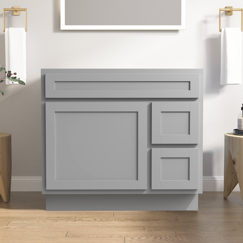Gray 36'' Single Freestanding Bathroom Vanity Base
