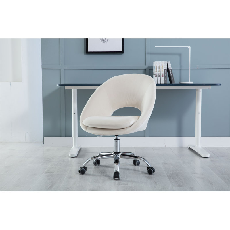 Velvet Task Chair, Beige