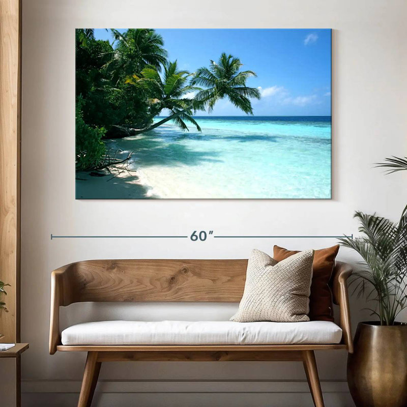 Gillard, plage tropicale des Caraïbes, H 34 po x l 51 po
