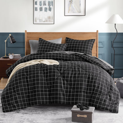 Ensemble d'édredon noir Andency pour grand lit Andency