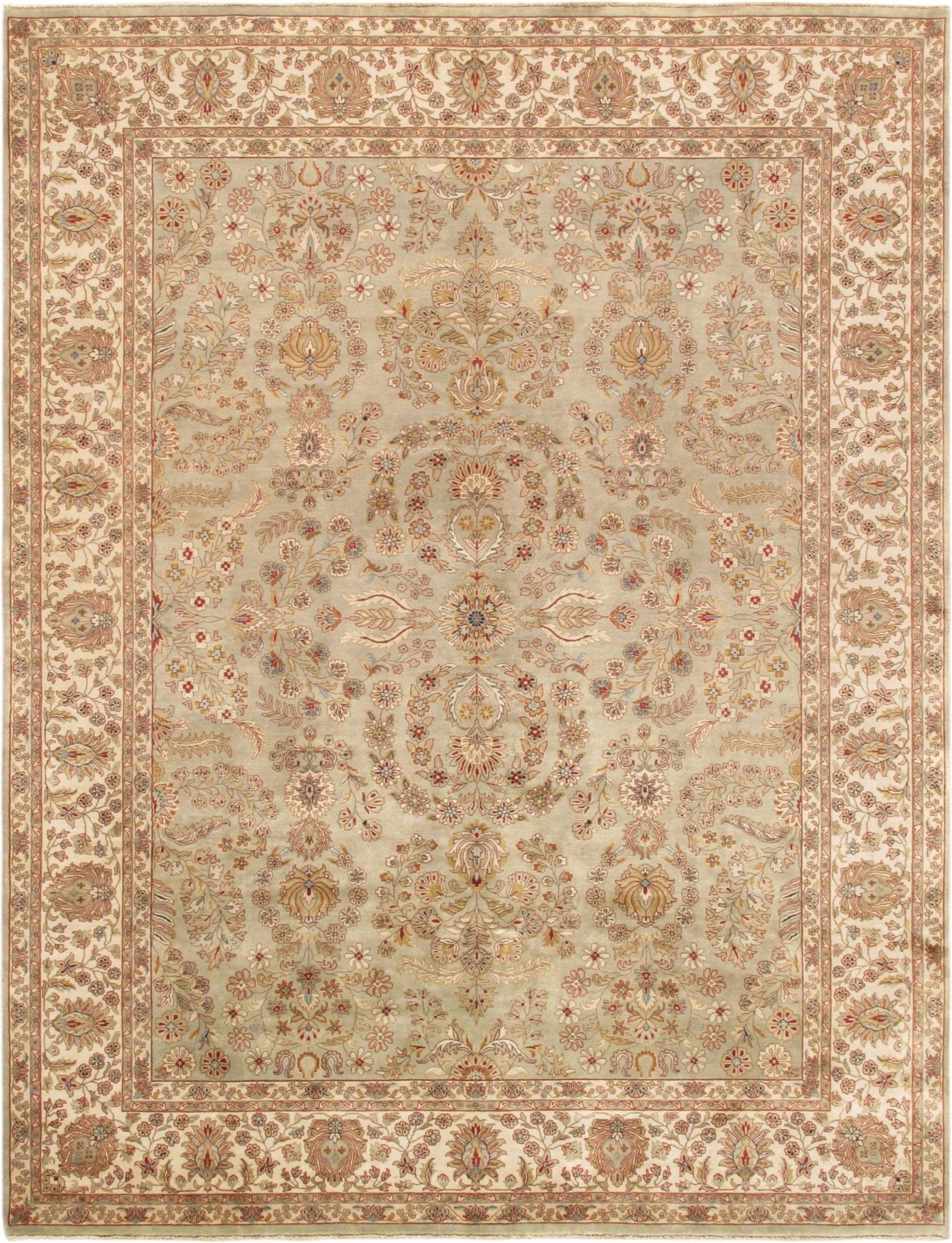 Canvello Tabriz Hand-Knotted Lamb's Wool Area Rug- 7' 10