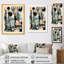 Bleu et noir Symmetry In Motion II - Décoration murale géométrique moderne-263155376-263155406