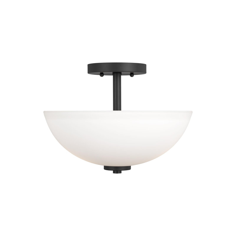 Luminaire suspendu convertible semi-encastré à deux lumières Oslo de Génération Lighting , Chrome, Oui, 100 W moyen