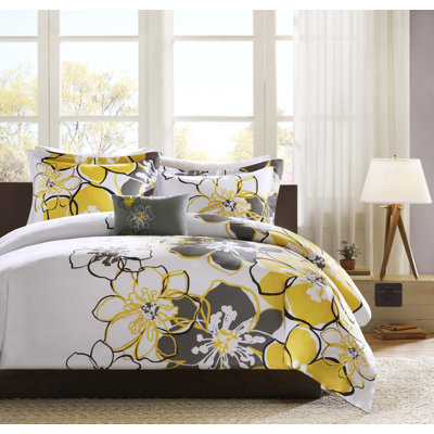 Ensemble de housse de couette avec coussin décoratif 4 pièces Allison