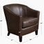 Fauteuil club en cuir reconstitué brun-984817623