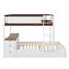 Lit superposé double avec lit gigogne simple, rangement et bureau-947266665