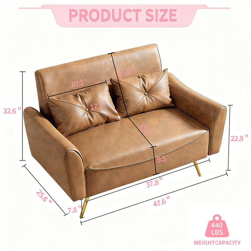 Fauteuil d'appoint 47,6 po, Brun