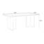 Table de salle à manger rectangulaire en bois massif brun et acrylique-586080319