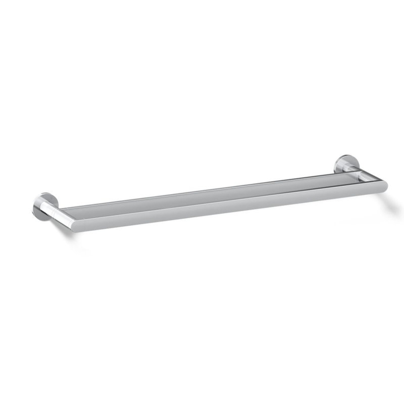 24" Wall Mounted Double Towel Bar, Polished Chrome