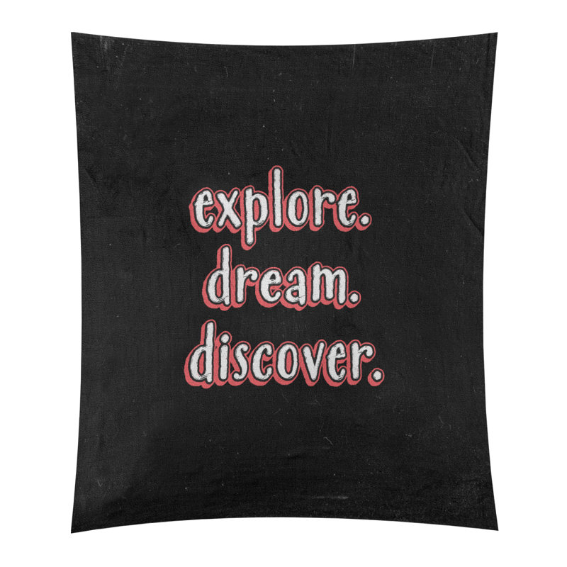 Tapisserie tableau noir en polyester discover rêve, H 60 po x l 51 po, Rouge