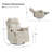 Adwit 26.5"W Modern Swivel Rocker Manual Recliner-422874150
