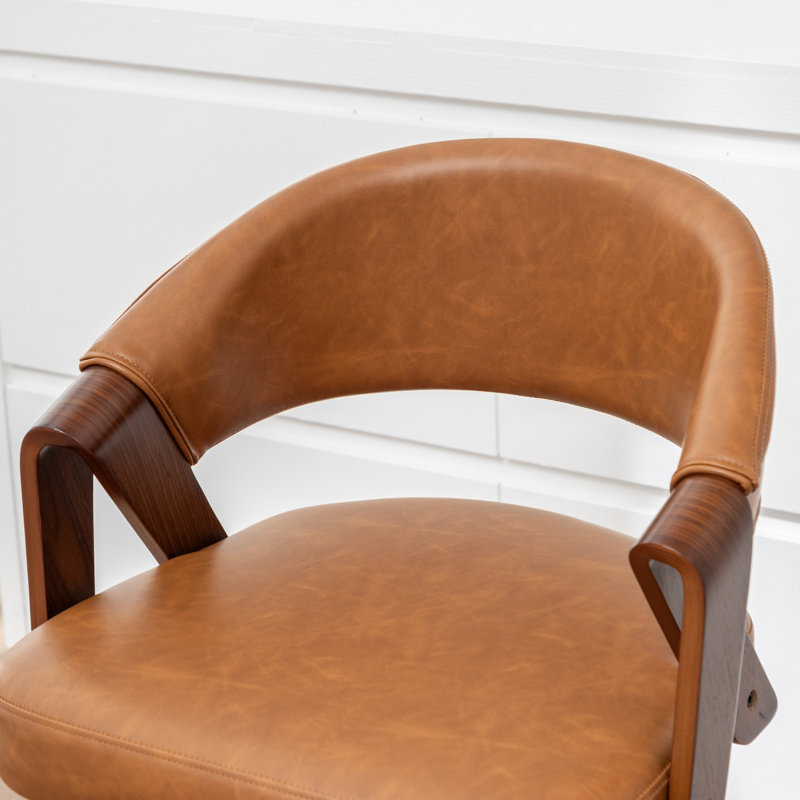 Tabouret de comptoir pivotant Ayala, Brown