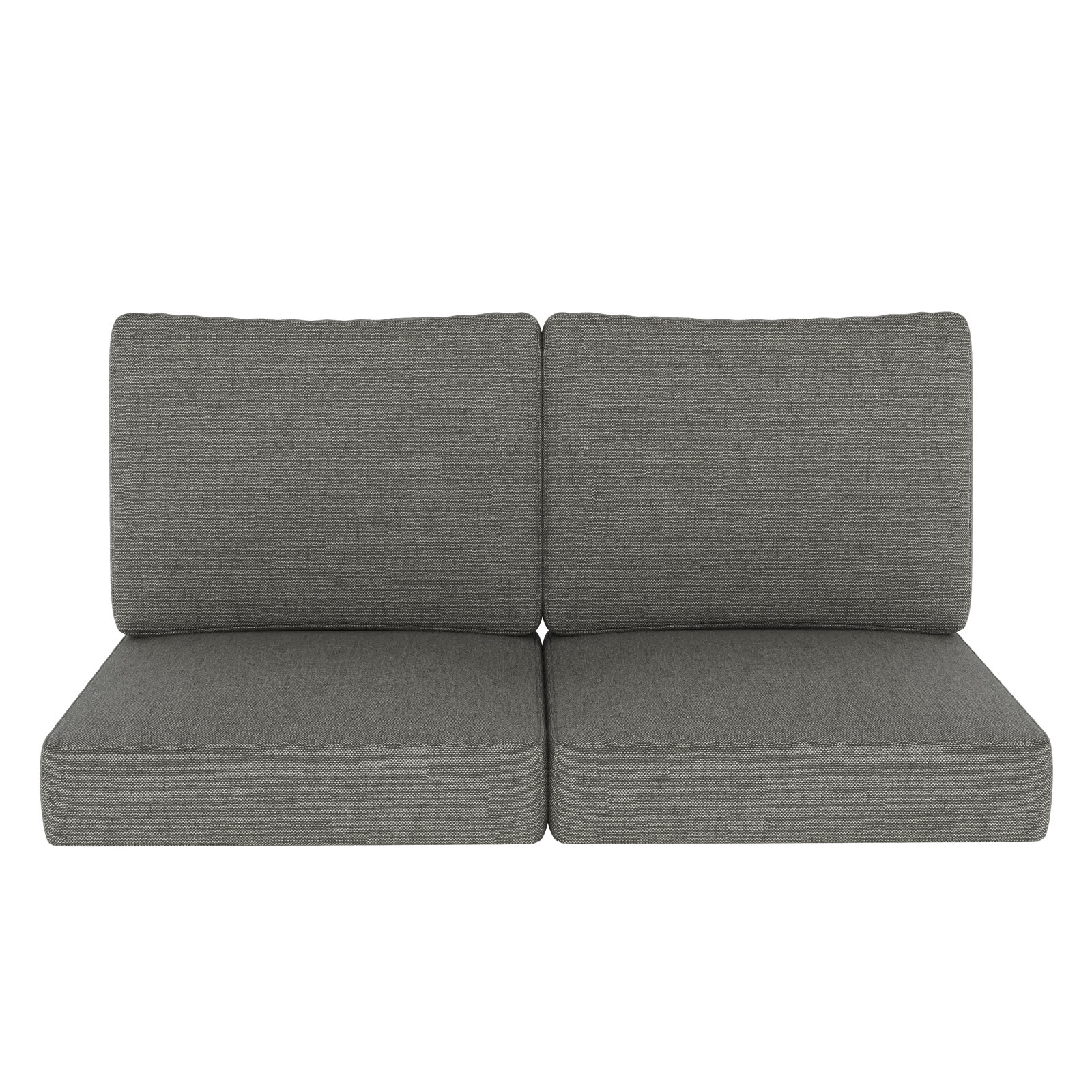 24" Sunbrella® Loveseat Seat and Back Cushion, Sunbrella Bliss Smoke