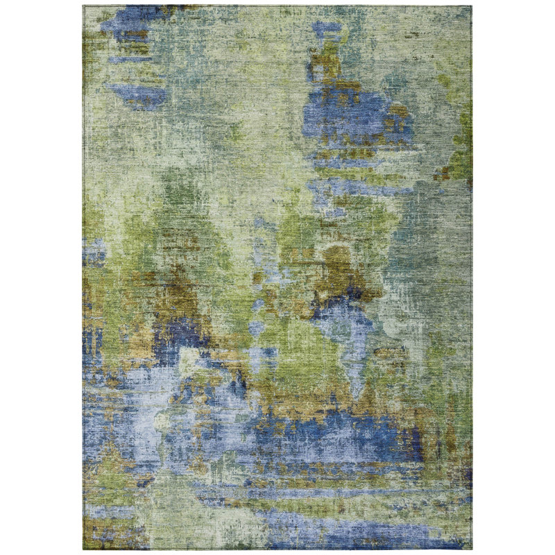 Machine Washable Indoor/Outdoor Chantille ACN2300 Abstract Rug, Rectangle 3' x 5'