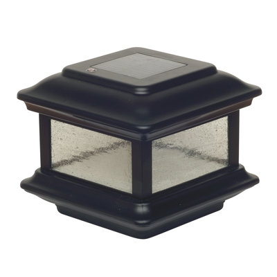 4E3C7D613A3B43928ABC7F54C966ECA3 Capuchon de poteau solaire colonial en aluminium noir 4 x 4 pouces
